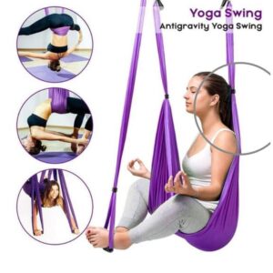Anti-Gravity Yoga Hammock – Aerial Swing Set with Handles, Locks & Storage Bag (200KG Capacity)