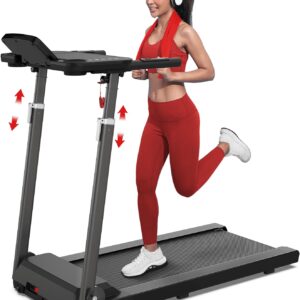 Adjustable Height Workstation Treadmill – Foldable 3.0HP Desk Running Machine with LCD Display & Bluetooth
