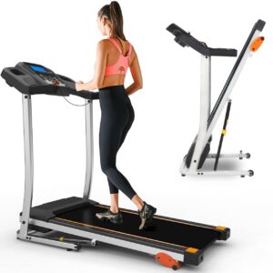 Foldable Fitness Treadmill – 1.5HP Quiet Motor with LCD Display, Shock Absorption & 12 Preset Programs