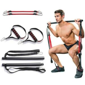 Portable Pilates Bar Kit – Full-Body Resistance Band Home Workout System