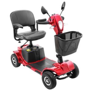 4-Wheel Electric Mobility Scooter – 250W Motor, Extended Battery, Basket & Safety Features (Up to 330 lbs)